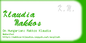 klaudia makkos business card